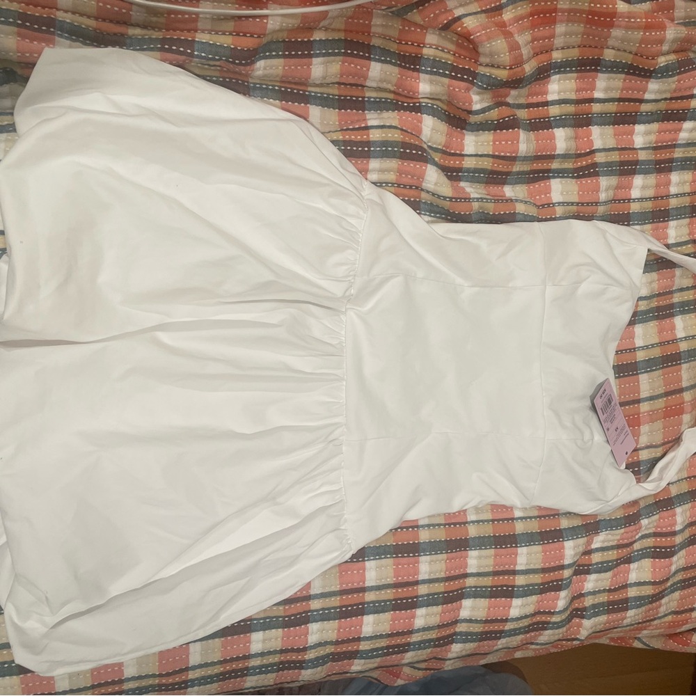 Wild Fable White Bubble Skirt Halter Top Mini Dress